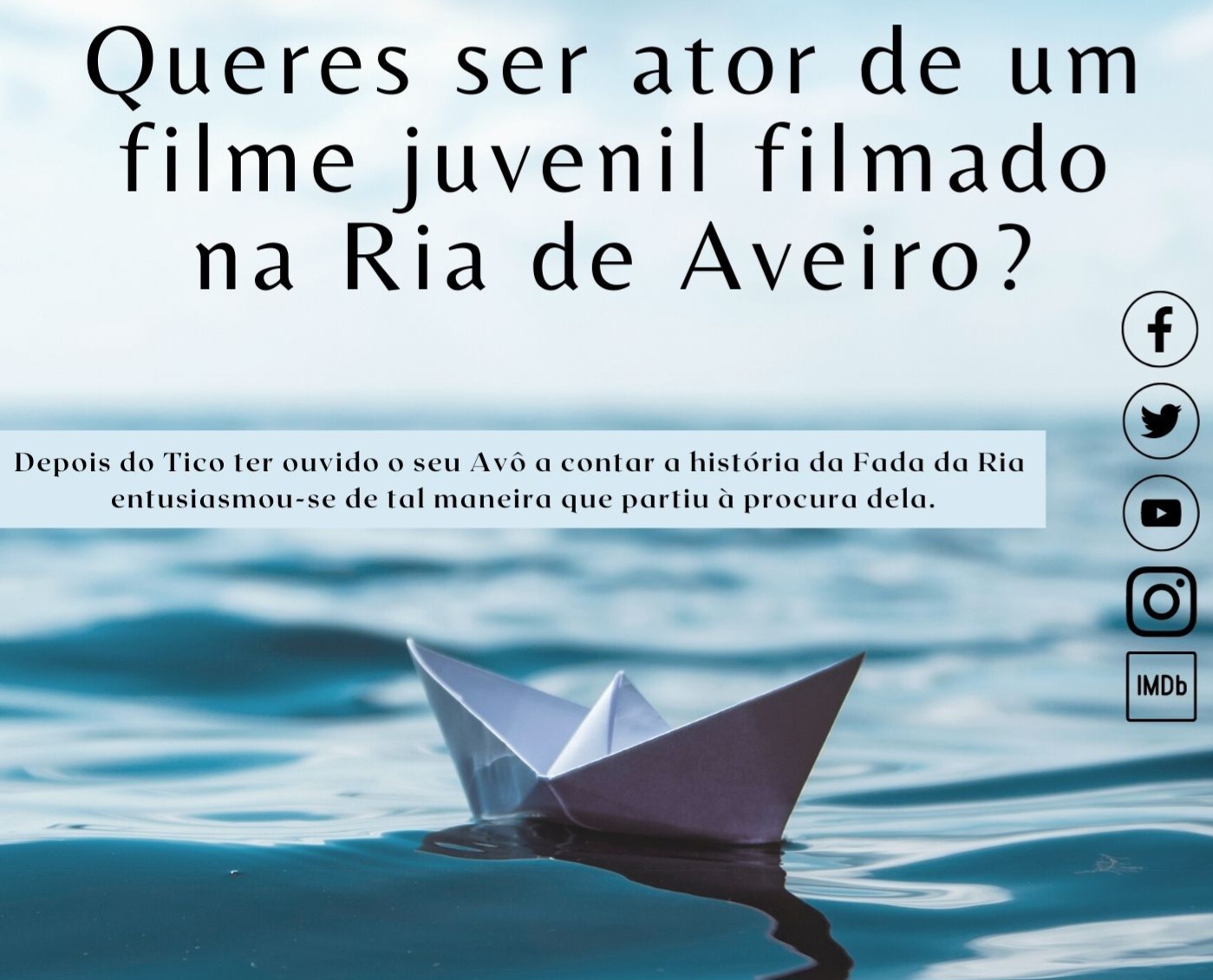 Casting do filme "Tico e a Fada da Ria" vai iniciar este mês