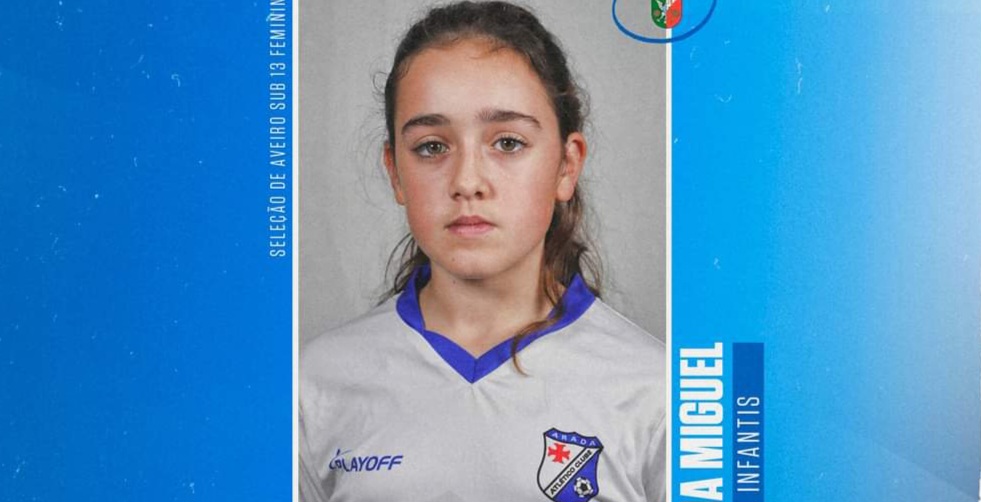 Aradense Ana Ferreira entra em ação na selecção sub14 da AF Aveiro