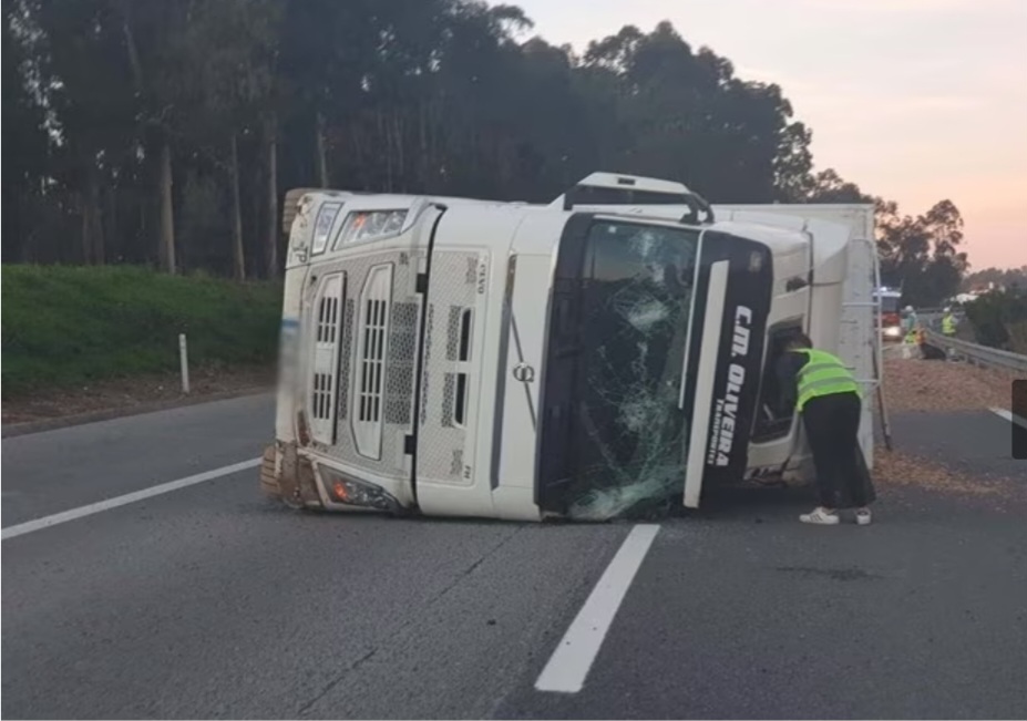 Despiste de camião em Ovar provoca um ferido