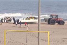 Embarcação deu à costa na praia da Torreira